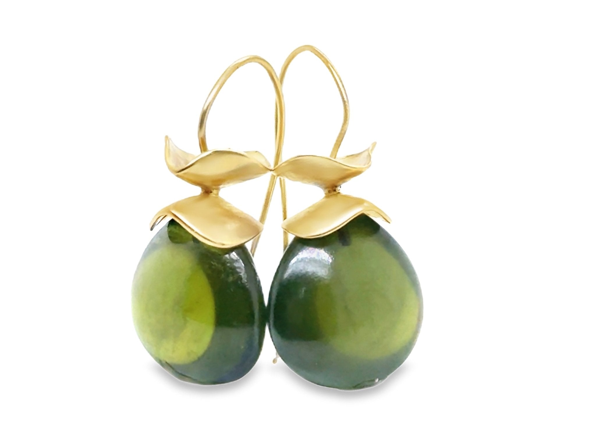 Ashleigh Branstetter 18k Yellow Gold Vesuvianite Earrings - Ashleigh Branstetter®