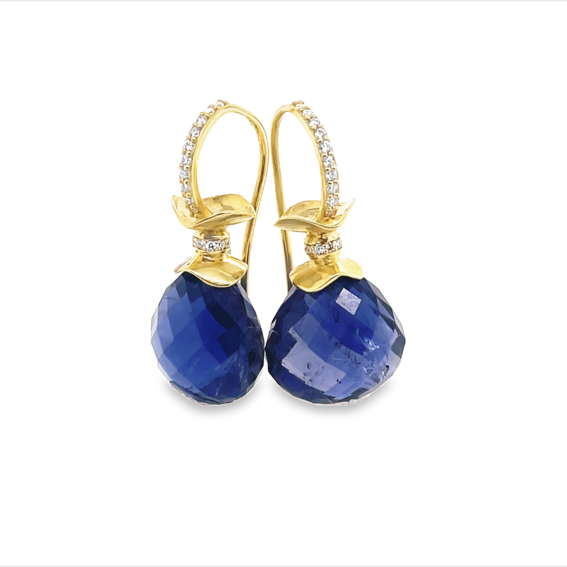 Ruffle©️ Diamond Iolite Earrings - Ashleigh Branstetter®