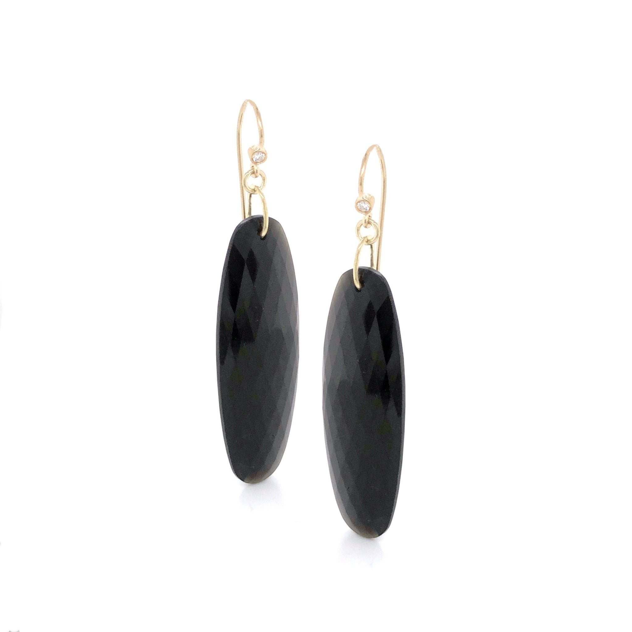 Elliptical Chalcedony (Onyx) Drop Earrings - Ashleigh Branstetter®