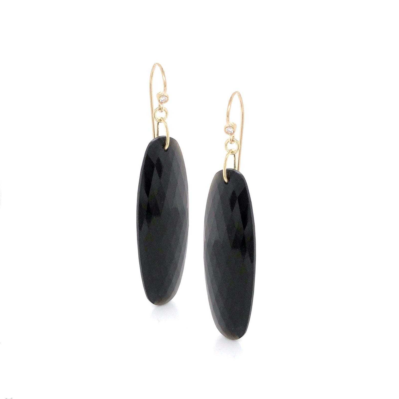 Elliptical Chalcedony (Onyx) Drop Earrings - Ashleigh Branstetter®