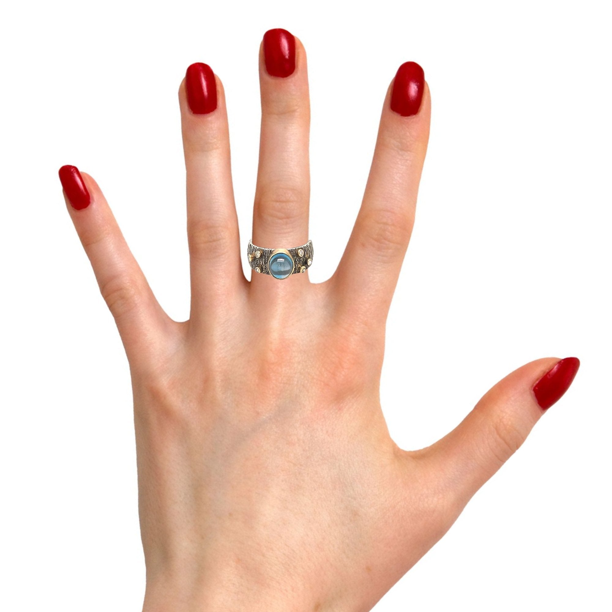Starry Night London Blue Topaz and Diamond Ring - Ashleigh Branstetter®