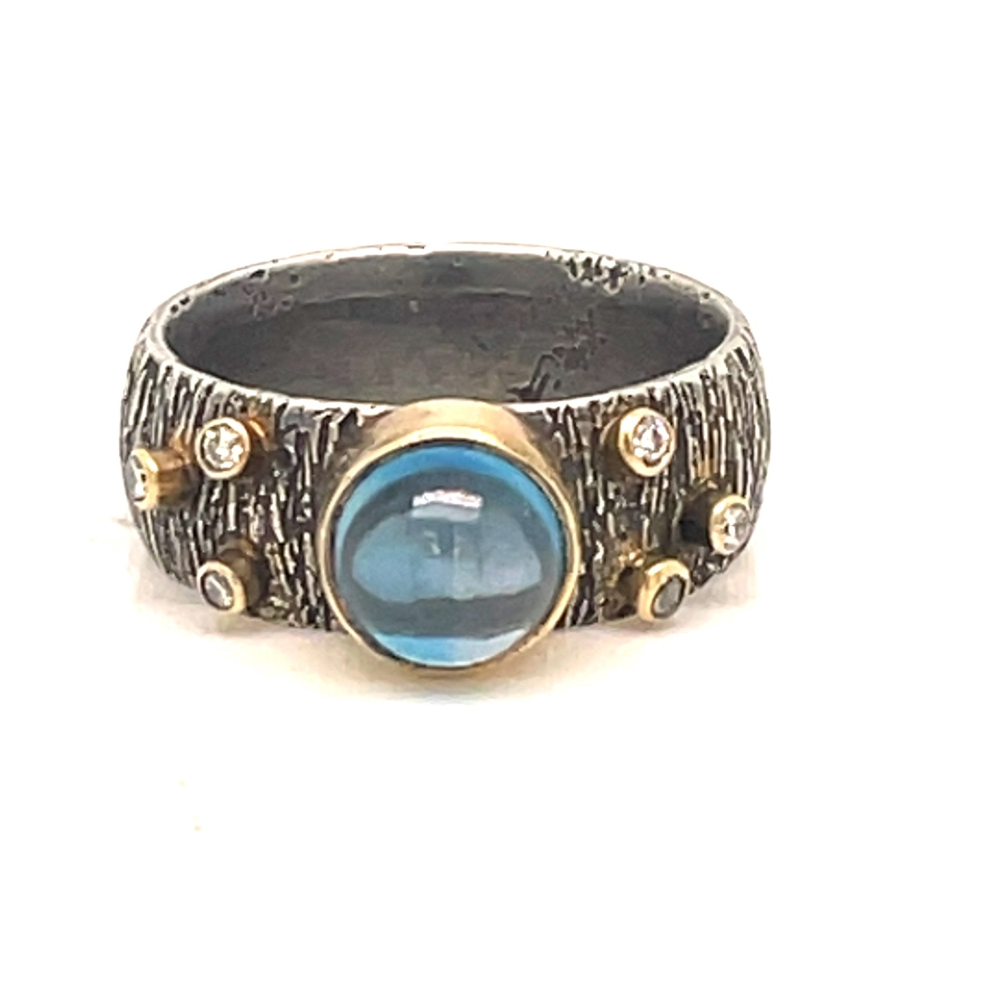 Starry Night London Blue Topaz and Diamond Ring - Ashleigh Branstetter®