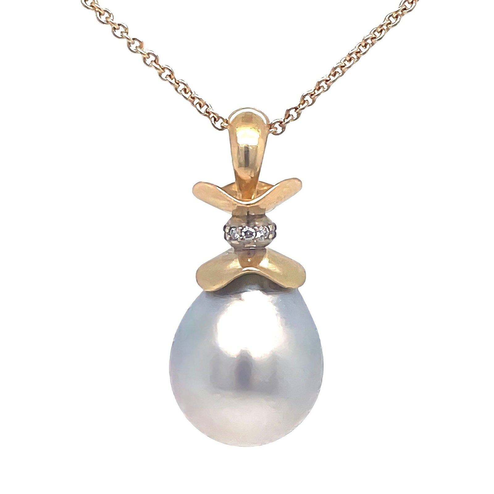 TAHITIAN PEARL DIAMOND RUFFLE©️ CHARM 18KY - Ashleigh Branstetter®